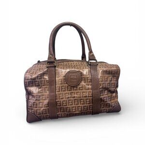 Fendi Crystal Canvas FF Zucca Boston / Duffle Bag